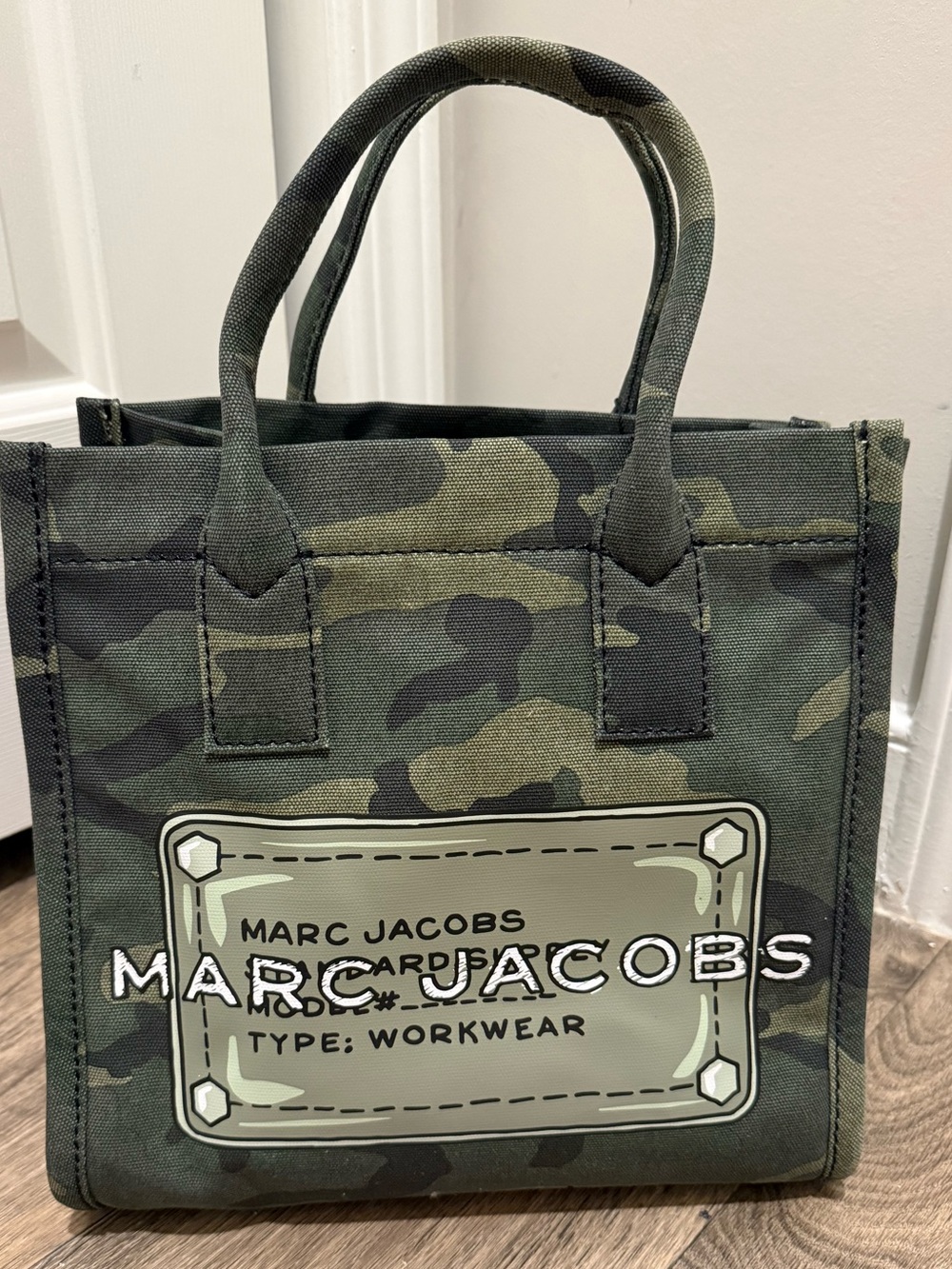 Marc Jacobs Camo Multi Nylon Medium Tote - Green Camouflage NWT